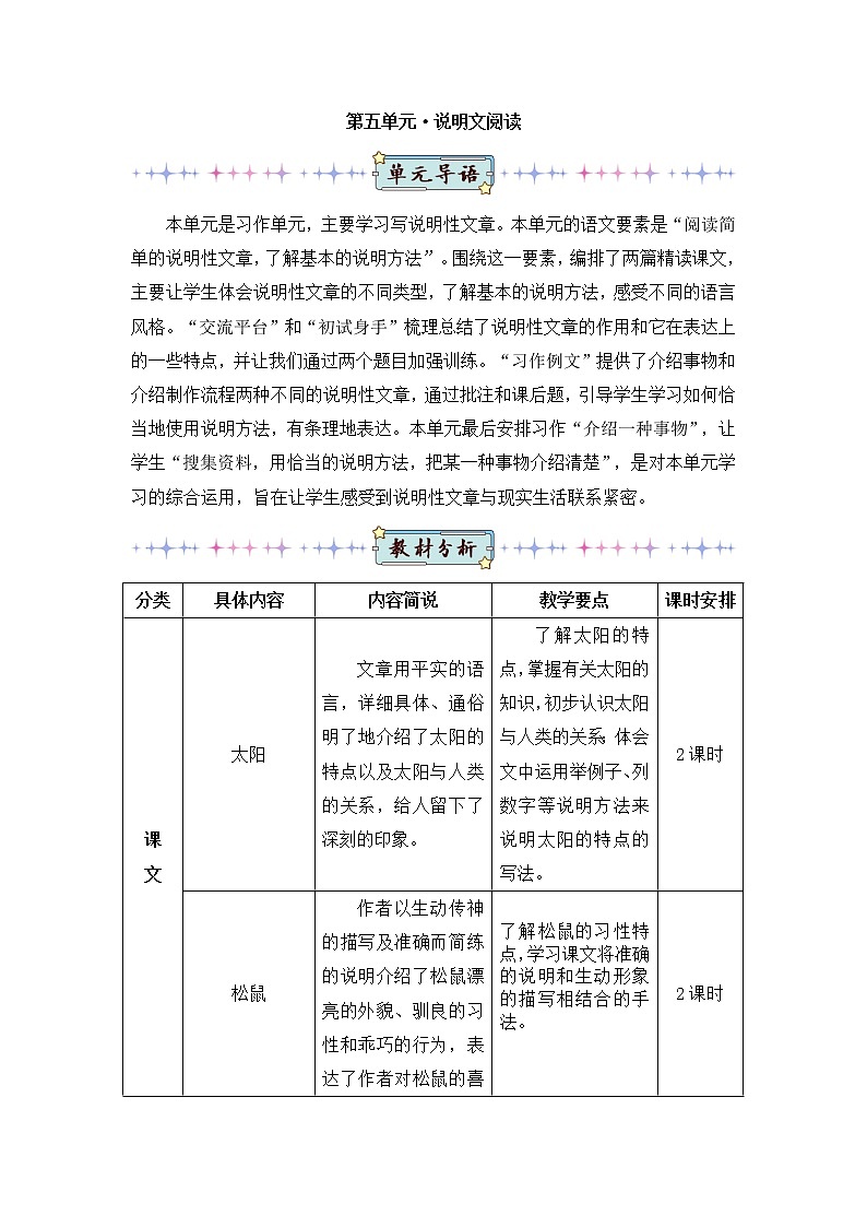 （新）部编版语文5年级上册 第五单元 16 太阳 PPT课件+教案01