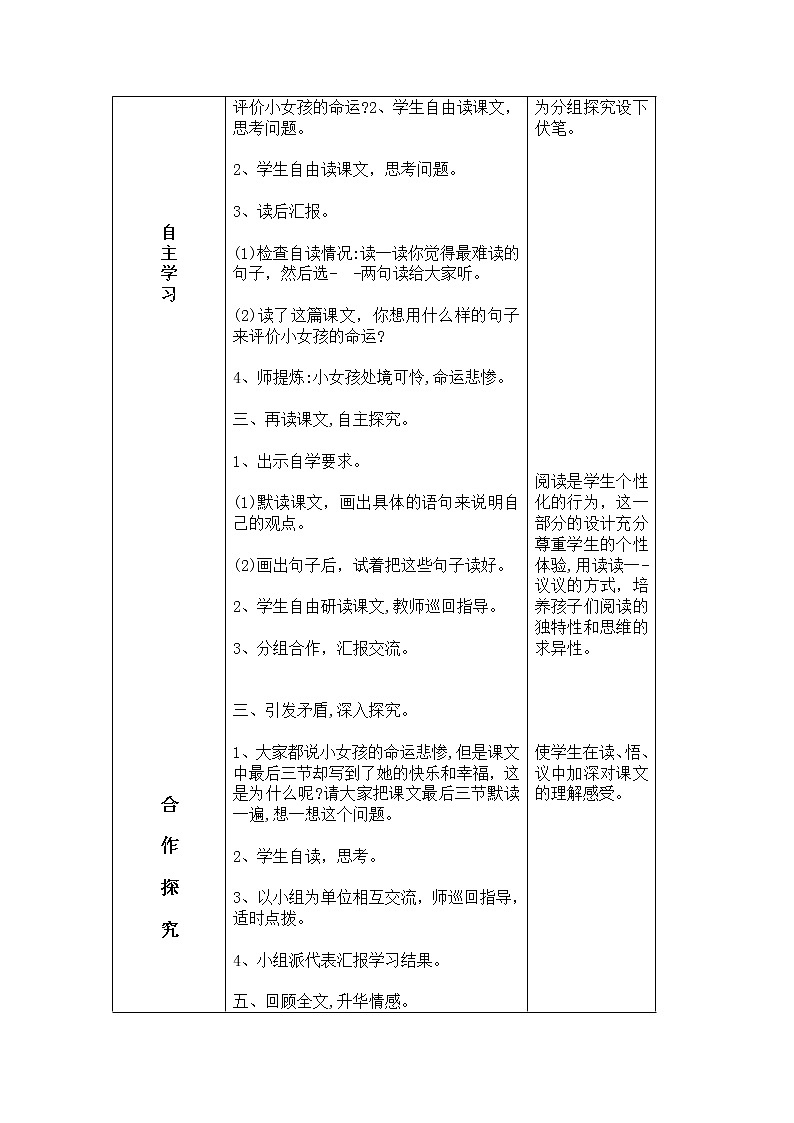 8、卖火柴的小女孩 导学案02