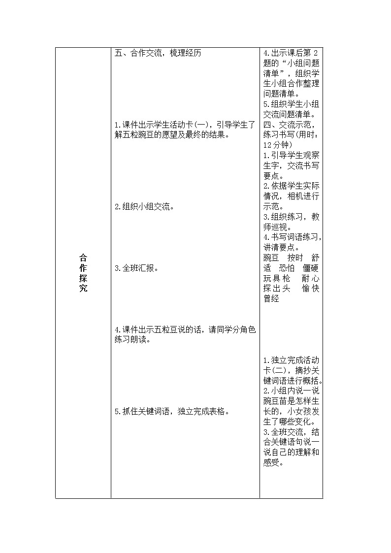 5、一只豆荚里的五粒豆 导学案02