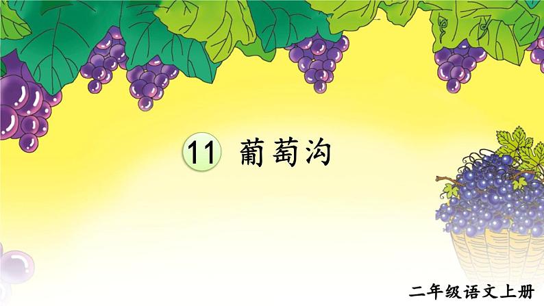 二年级上册语文人教部编版 11.葡萄沟  课件第1页