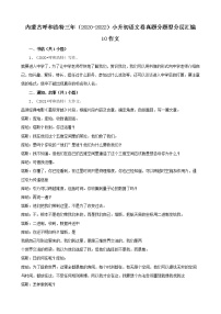 内蒙古呼和浩特三年（2020-2022）小升初语文卷真题分题型分层汇编-10作文