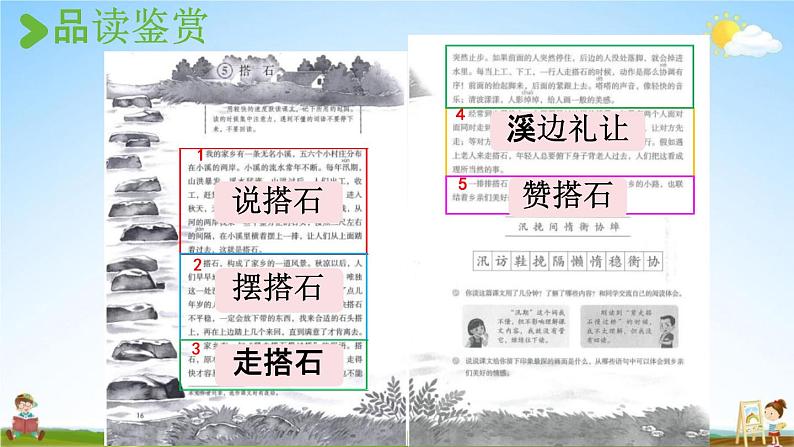 人教统编版五年级语文上册《5 搭石 第2课时》课堂教学课件PPT小学公开课03