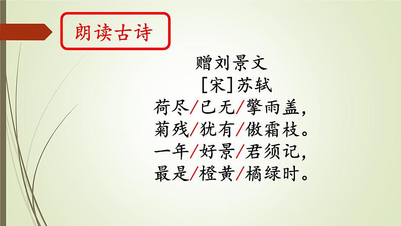 人教版（部编版）小学语文三年级上册 4、古诗三首《赠刘景文》  课件08