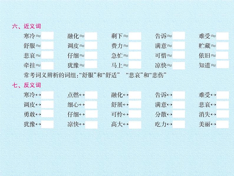 人教版（部编版）小学语文三年级上册 第三单元复习  课件第7页