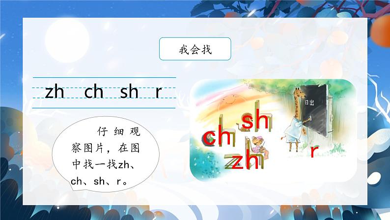 部编版小学语文一年级上册8《zh ch sh r》（课件）第3页