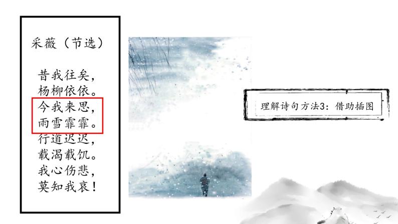 2021学年1 采薇（节选）示范课ppt课件-教习网|课件下载