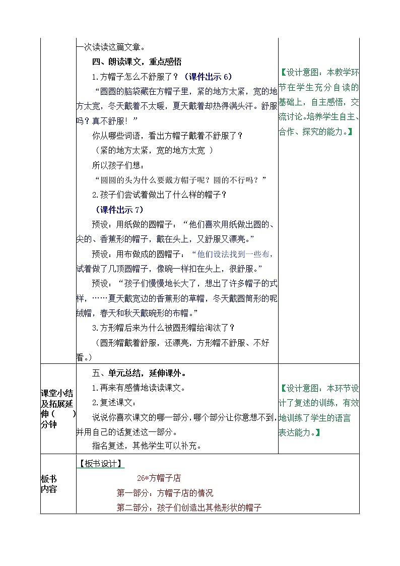 三下26 方帽子店教案第3页