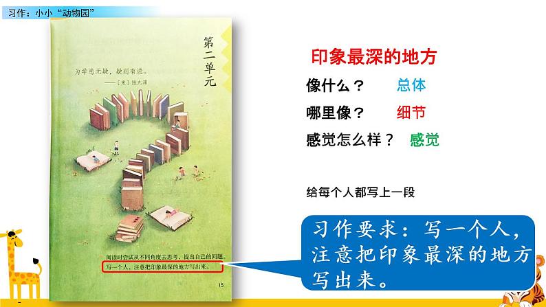 四年级上册语文人教部编版 习作：小小“动物园”  课件第4页