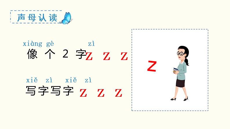 小学语文一年级上册（教学课件）汉语拼音  z c s06