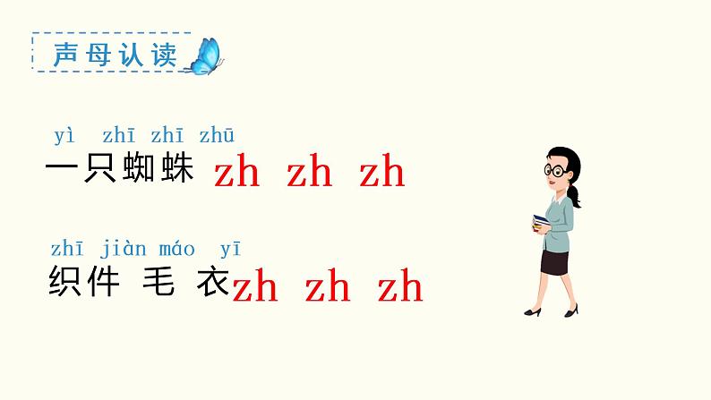 小学语文一年级上册（教学课件）汉语拼音  zh ch sh r06