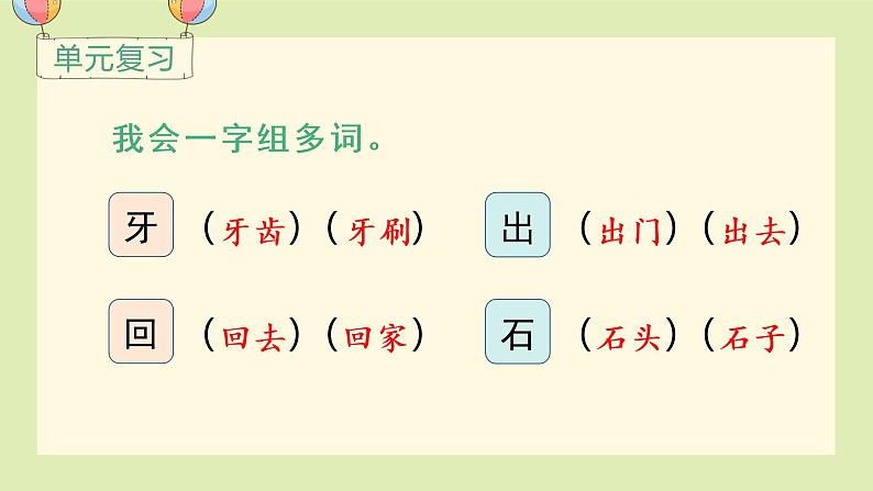 小学语文一年级上册（教学课件）语文园地八第2页