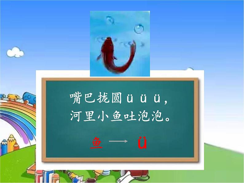 部编版小学语文一年级上册2. i u ü y w课件07