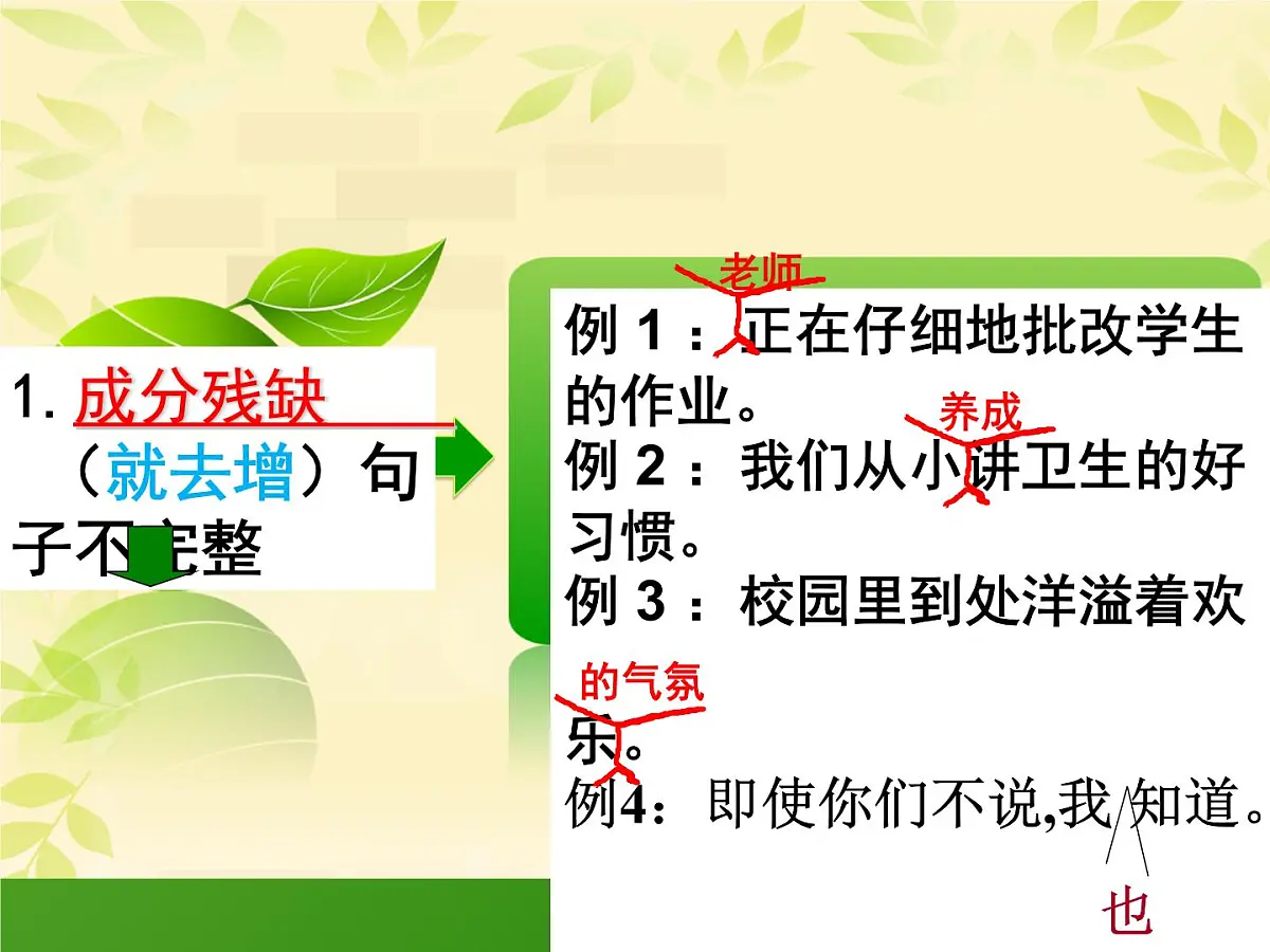 六年级上册语文人教部编版 修改病句 课件第7页