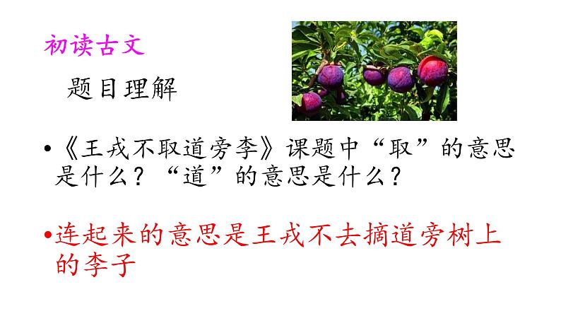 四年级上册语文人教部编版 25.王戎不取道旁李  课件第4页