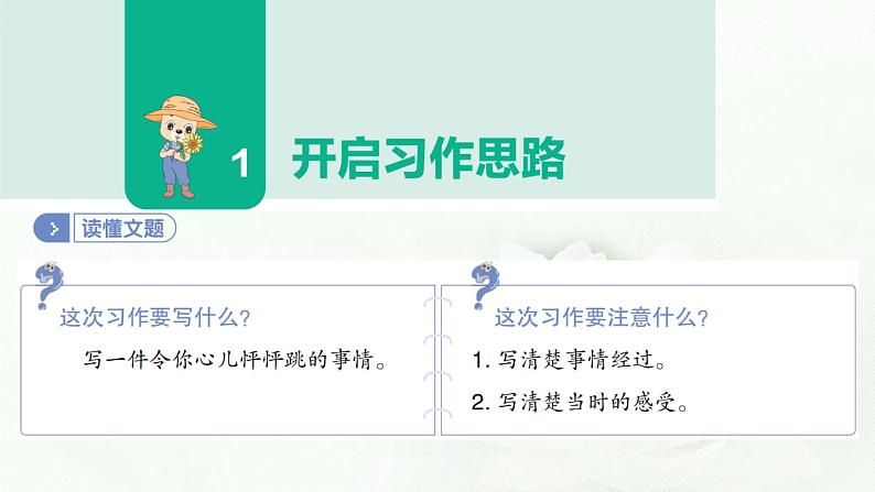 部编版小学四年级语文上册第八单元我的心儿怦怦跳同步作文课件第5页