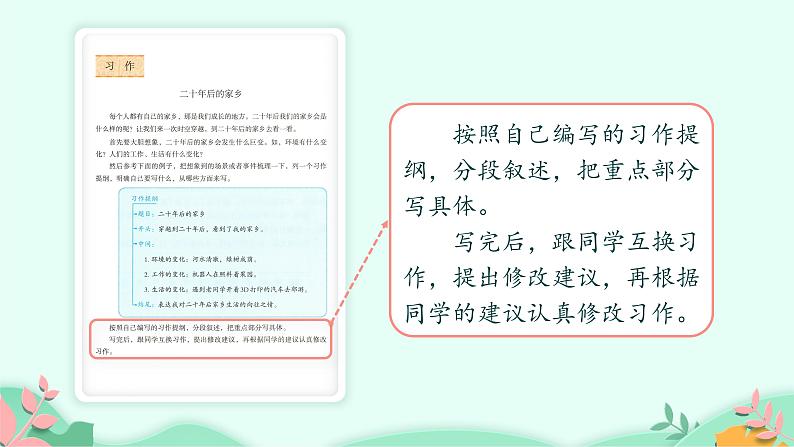 五年级上册语文人教部编版习作：二十年后的家乡  课件第2页