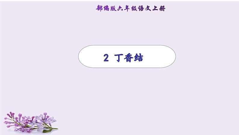 六年级上册语文人教部编版 2.丁香结  课件第1页