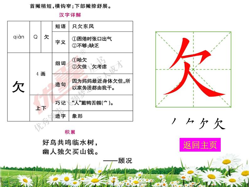 16 （生字教学课件）金色的草地第7页