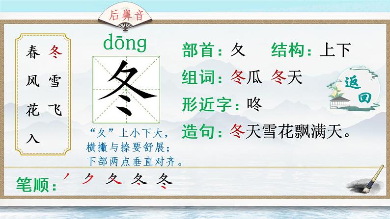 识字1《春夏秋冬》课件PPT+生字课件+教案+音视频素材（含课文朗读）04