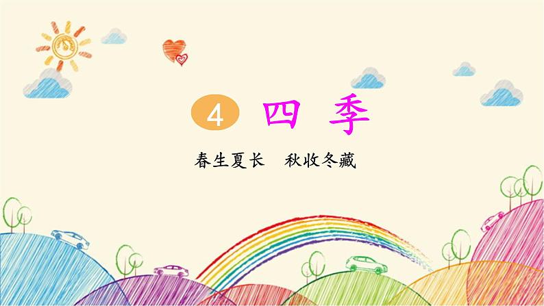 部编版小学语文一年级上册4 四季（第2课时）课件01