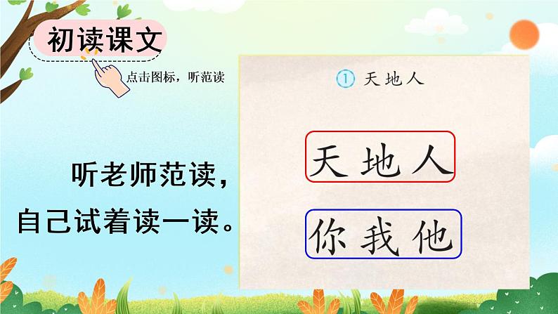 识字1《天地人》课件PPT+教案+音视频素材05