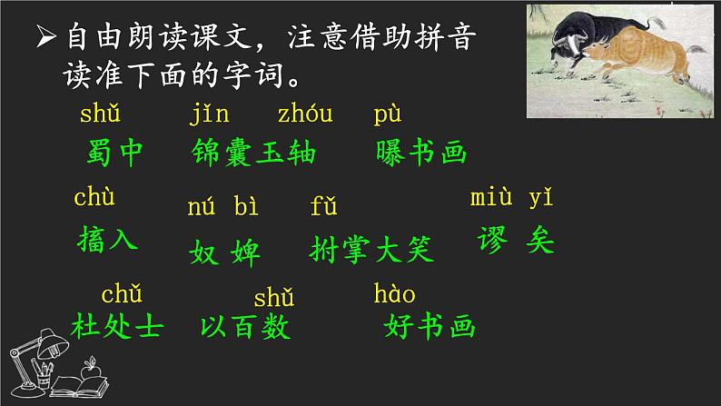 六年级上册语文人教部编版 22.文言文二则《书戴嵩画牛》  课件第3页