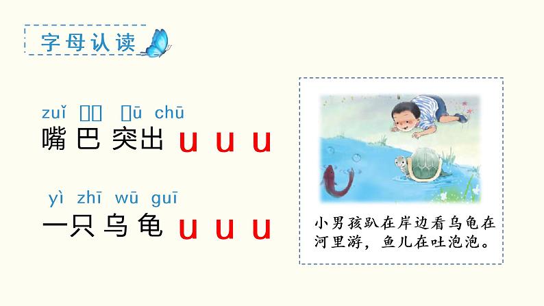 部编一年级语文上册第二单元汉语拼音  i  u  ü  y  w课件07