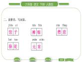 人教版六年级语文下第一单元1北京的春节习题课件