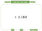 人教版六年級語文下古詩詞誦讀5江上漁者習(xí)題課件