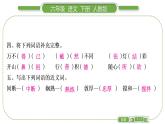 人教版六年级语文下第一单元单元自测习题课件