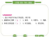 人教版六年級語文下古詩詞誦讀9浣溪沙習題課件