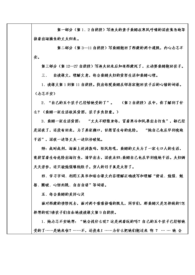 六年级上册语文人教部编版 14.穷人  教案02