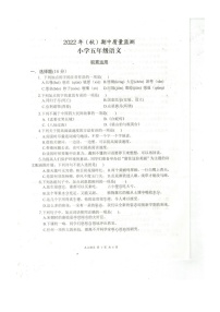 湖北省黄石市阳新县2022-2023学年五年级上学期期中教学质量检测语文试卷