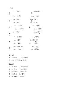 统编版语文一年级（上）全册多音字