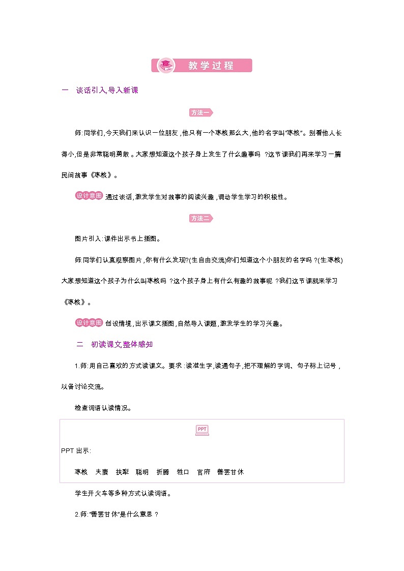 人教部编版三年级下册第八单元—第二十八课《枣核》【PPT+教案】02