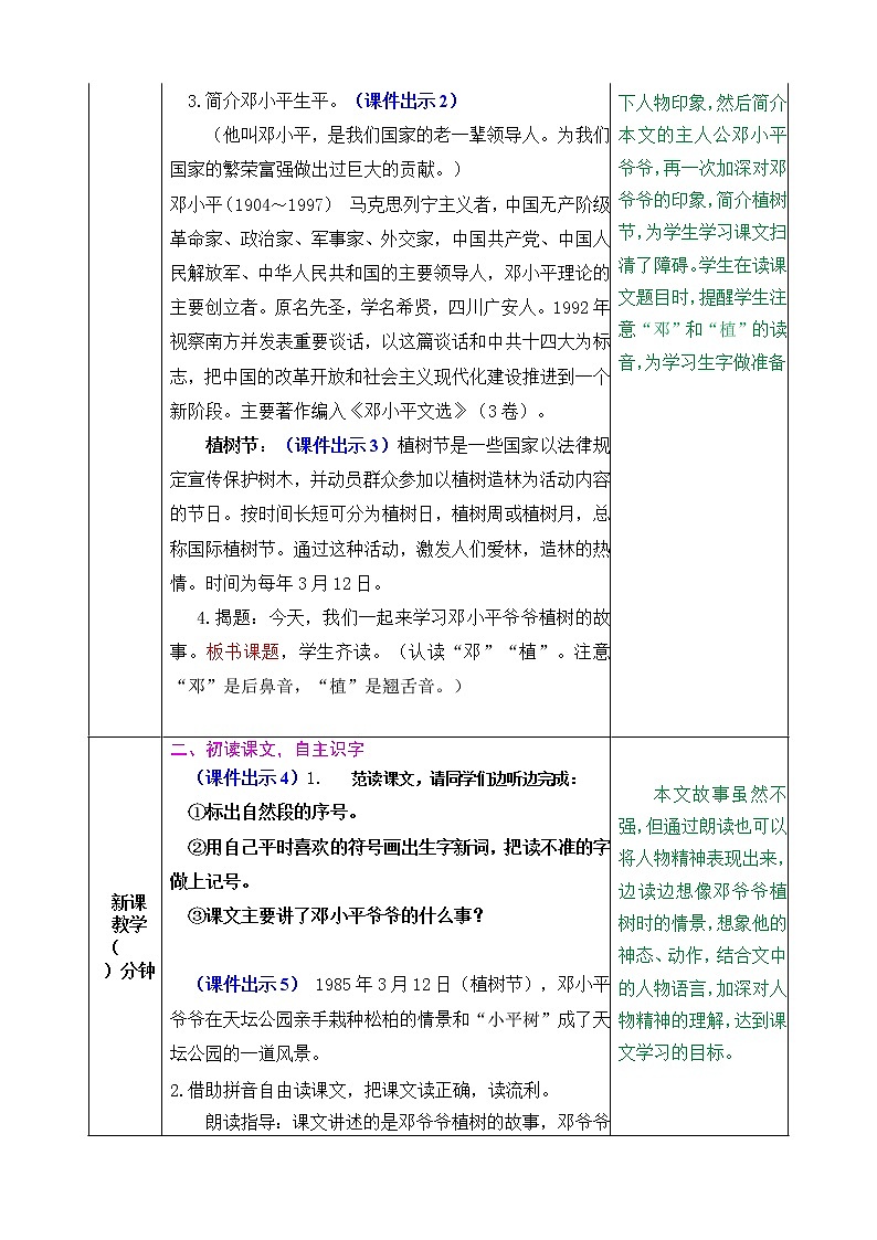 《4 邓小平爷爷植树》课件+教案+练习+素材02