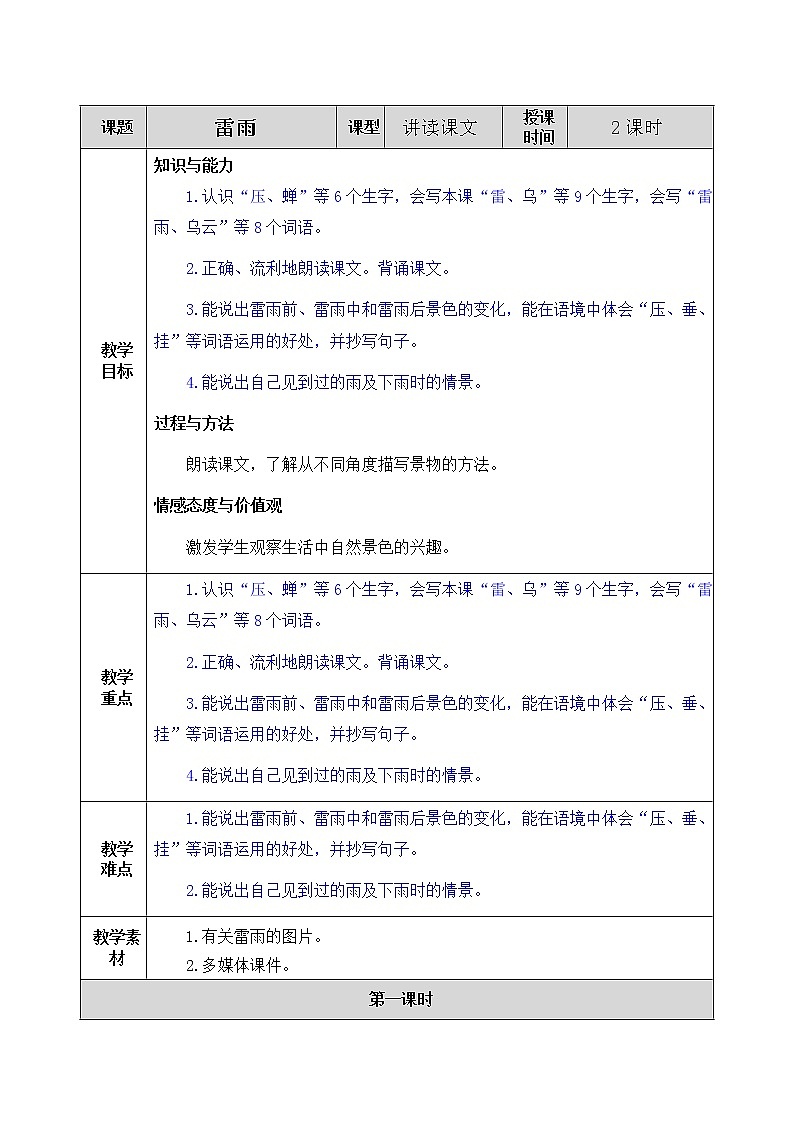 《16 雷雨》课件+教案+练习+素材01