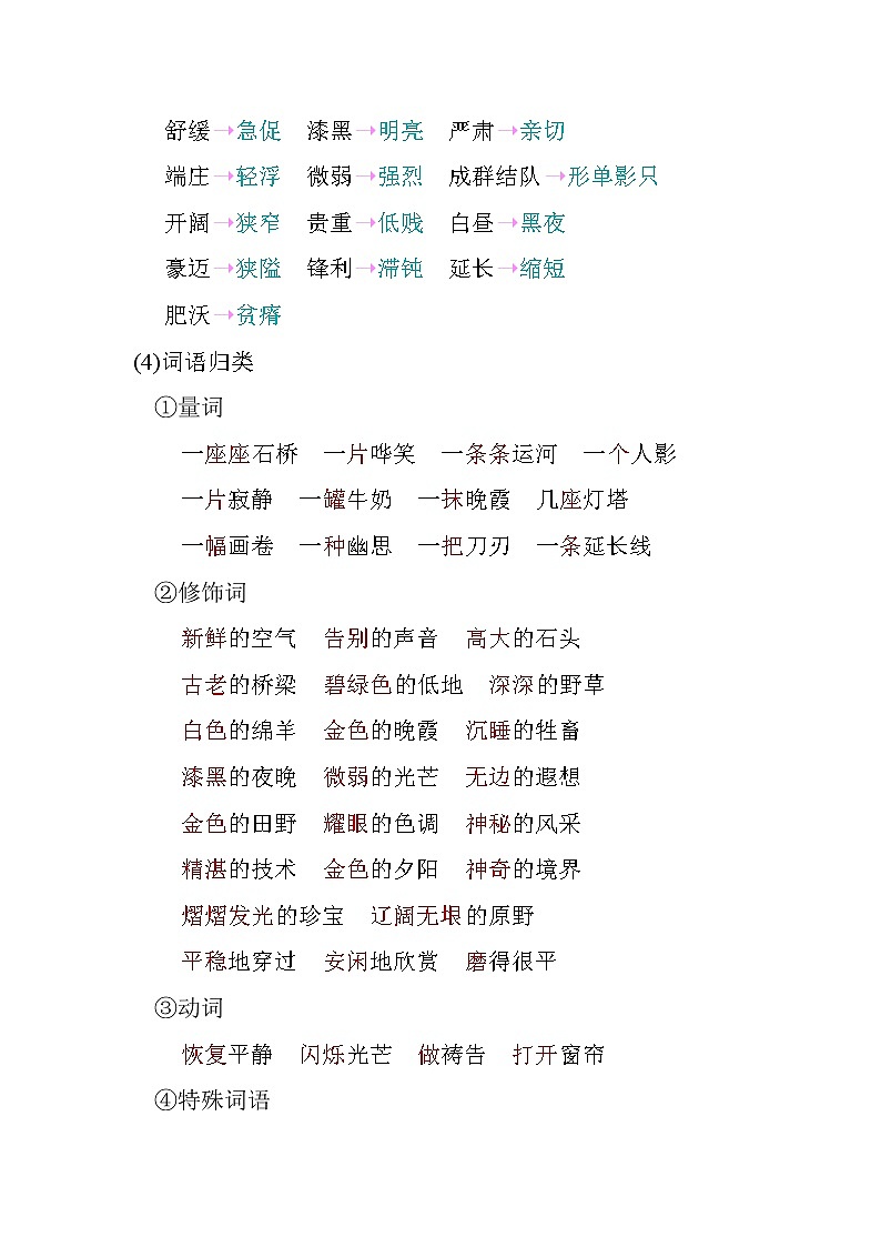 部编版语文五下 第七单元《单元复习》课件+教案03