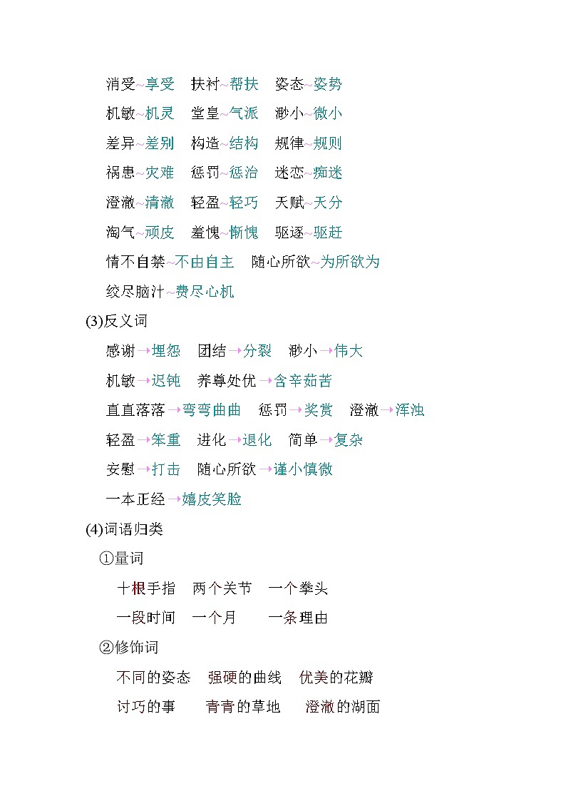 部编版语文五下 第八单元《单元复习》练习02