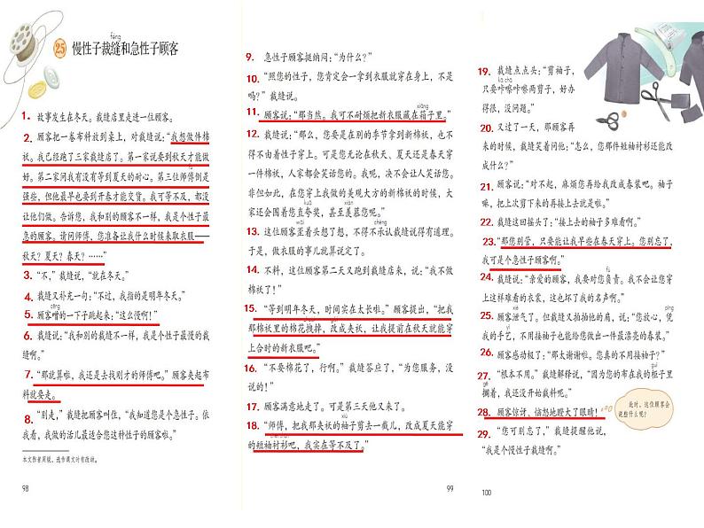 三下25《慢性子裁缝和急性子顾客》课件04