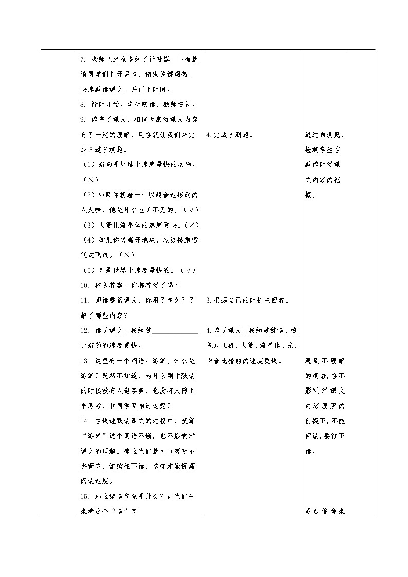 《什么比猎豹的速度更快》教学设计第一课时第3页