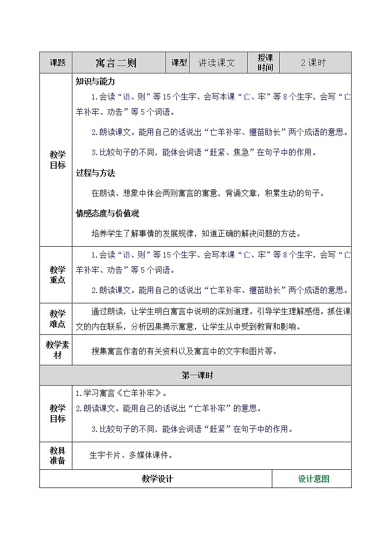 12《寓言二则》课件+教案+练习+素材01