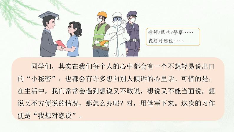 部编版小学五年级语文上册第六单元我想对您说同步作文课件第4页