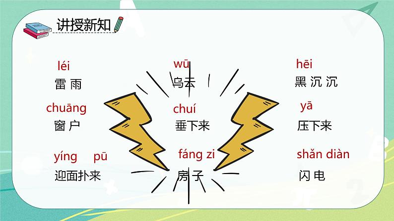 部编版二年级语文下册第六单元第十六课雷雨 课件06