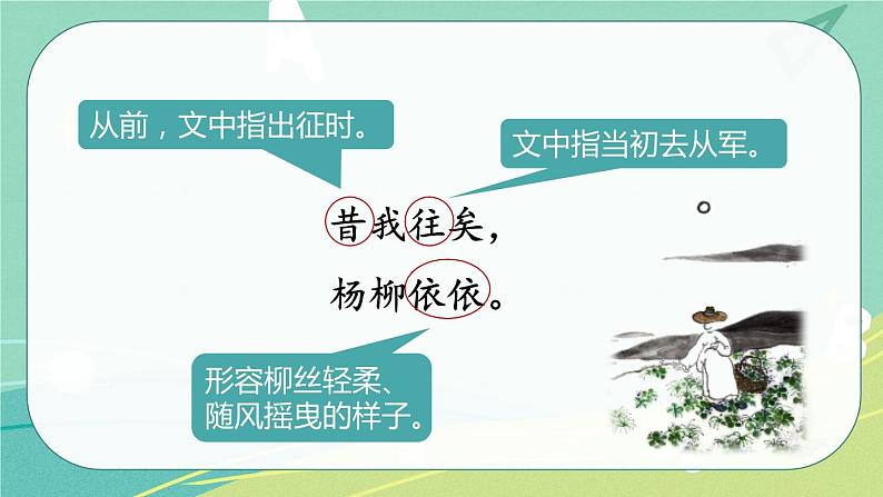 【部编版】语文六年级下册 第七单元 古诗词诵读1 采薇（节选）课件05