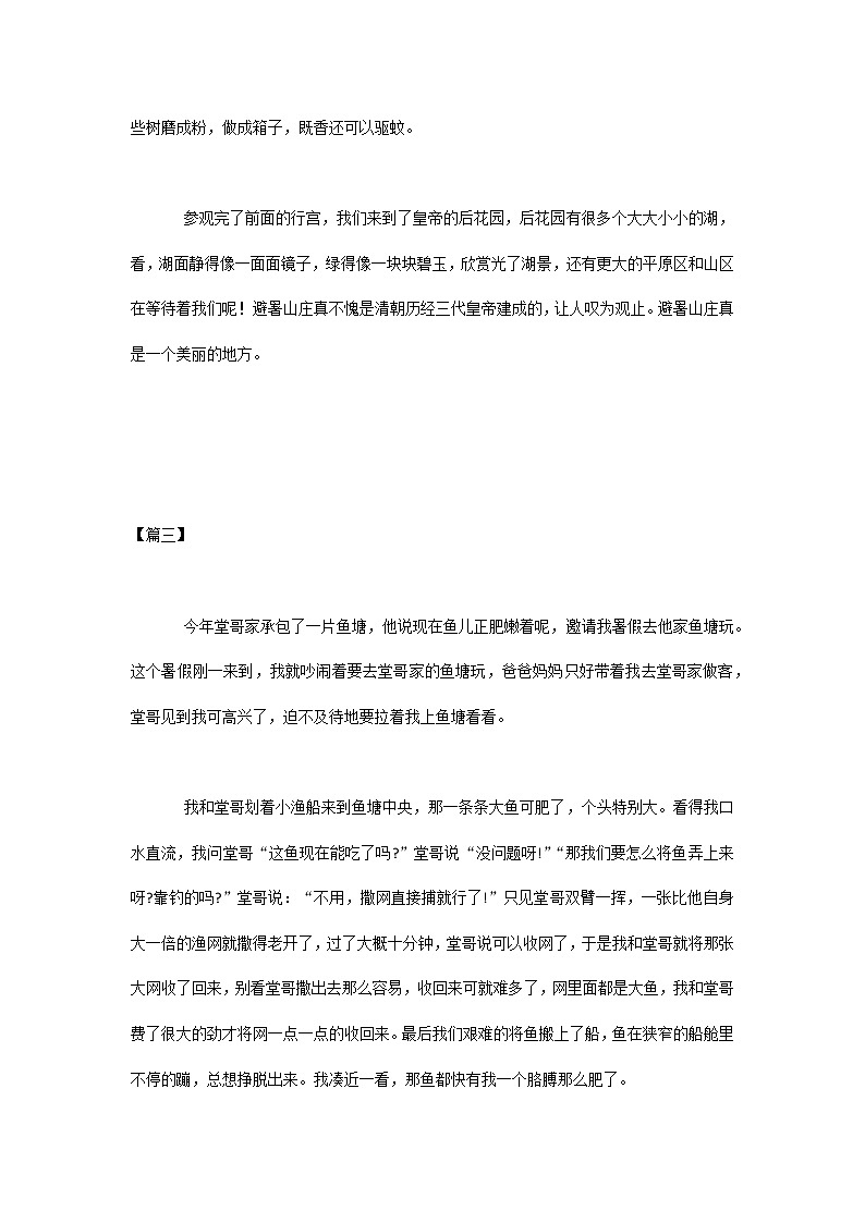 小学语文五升六年级《暑假日记》优秀范文第3页