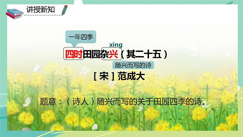 【部编版】语文四年级下册 第一单元 第1课《古诗词三首》课件04