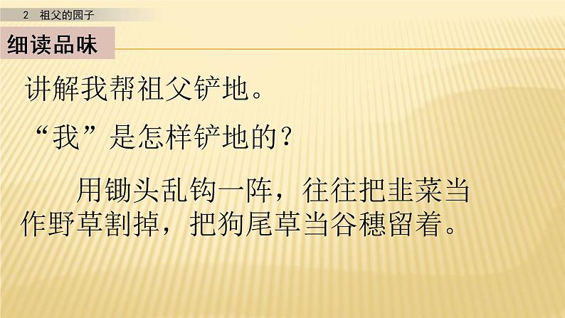 小学语文人教部编版（五四制）五年级下册 第一单元 3 祖父的园子 第二课时 配套课件2第4页