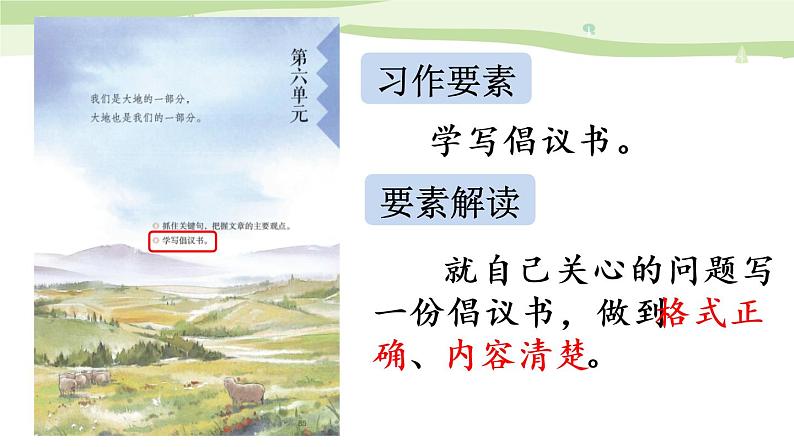 部编语文六年级上册第六单元 习作：学写倡议书（上课课件）第4页