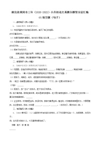 湖北省黄冈市三年（2020-2022）小升初语文真题分题型分层汇编-05填空题（句子）